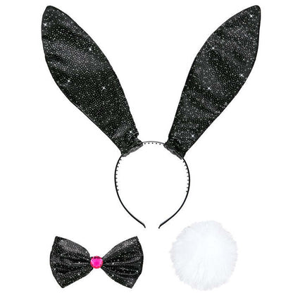 Black  Bunny Dress-Up Set Ears, Bow Tie, Tail 