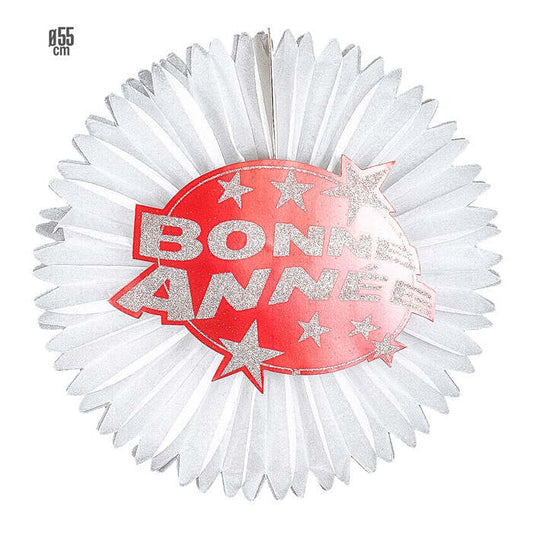 Red  Bonne Année Paper Fan Ø 55 Cm