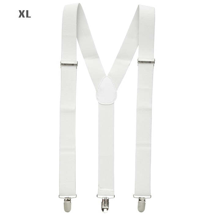White Braces  Extra Long Up To 115-120 Cm 