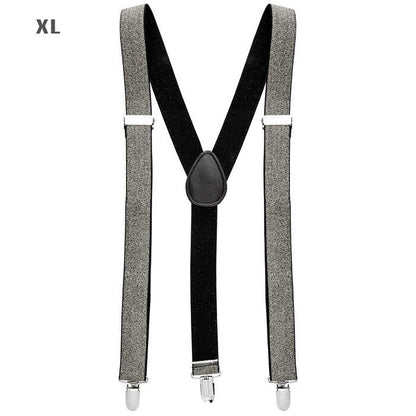 Silver Lurex Braces  Extra Long Up To 115-120 Cm 