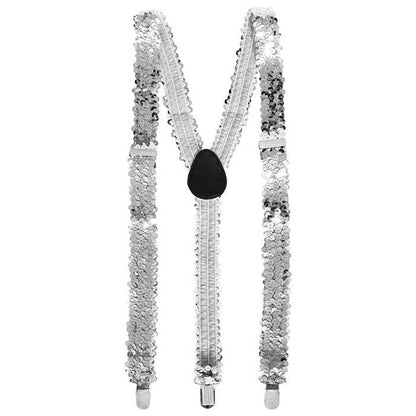 Silver Sequin Braces