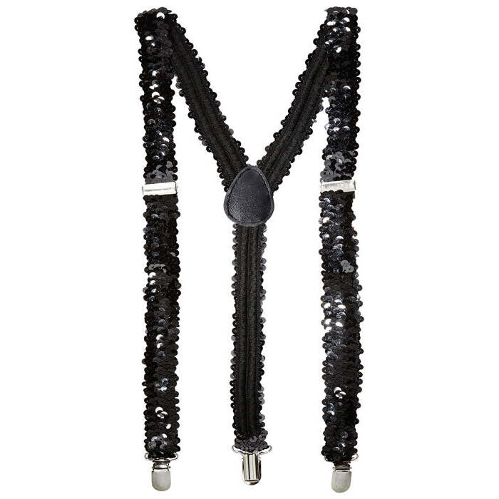 Black Sequin Braces