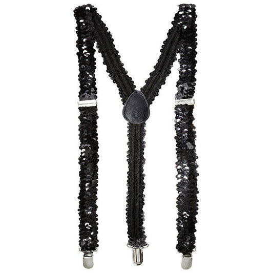 Black Sequin Braces