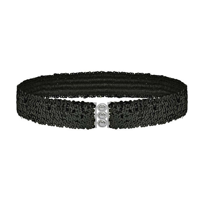 Black Sequin Belt