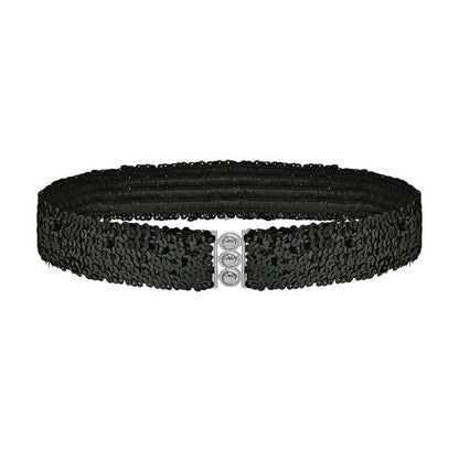Black Sequin Belt