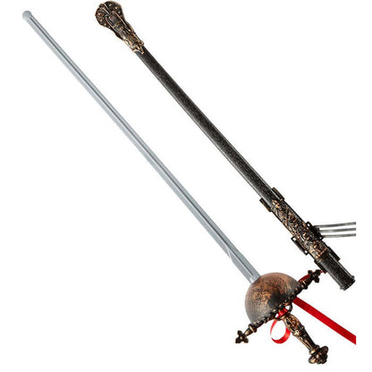 Old Time Fencing Foil With Decorated Scabbard 68 Cm