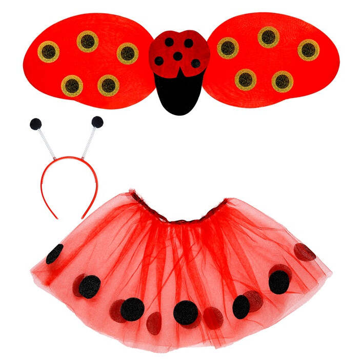 Ladybug Dress-Up Set  Tutu, Wings, Antennas 