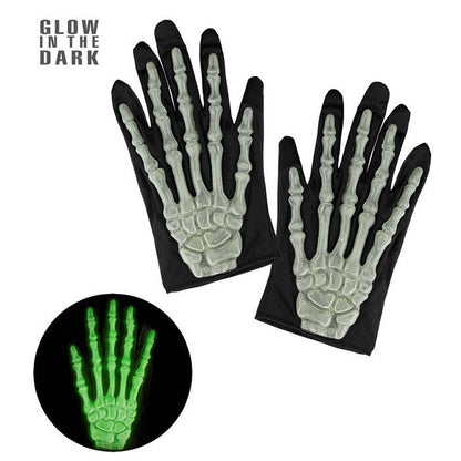 Glow In The Dark 3D Skeleton Gloves