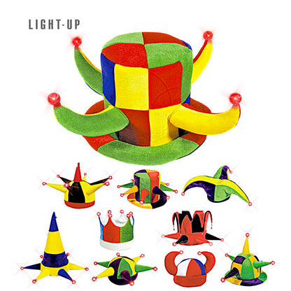 Light-Up Festival Hat Velvet - 10 Styles Ass.
