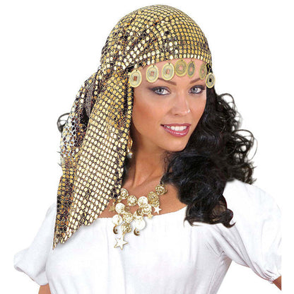 Sequin Gipsy Headdress With Coins