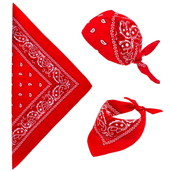 Red Bandana 55X55 Cm - 100% Cotton