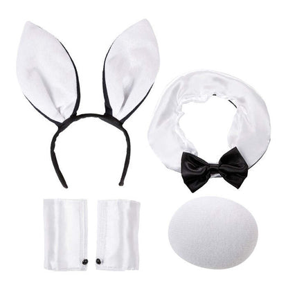 Bunny Set  Ears, Collar With Bowtie, Tail, Cuffs 