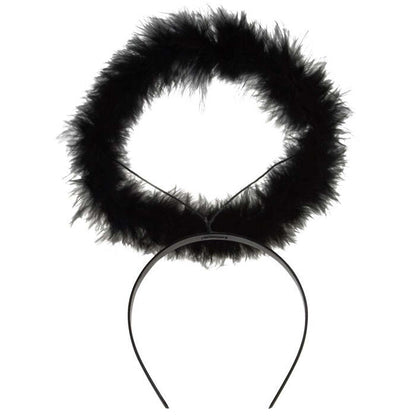 Black Marabou Halo