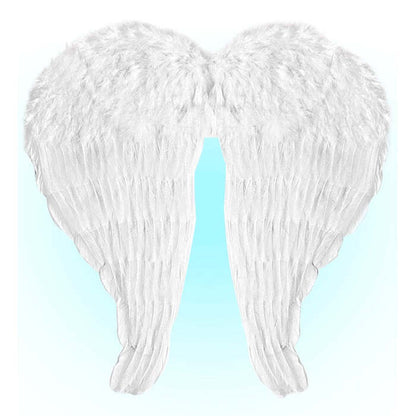 Bendable Maxi White Feather Wings 66X62 Cm