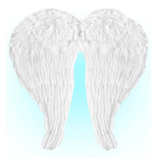 Bendable Maxi White Feather Wings 66X62 Cm