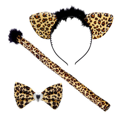Leopard Dress-Up Set  Ears, Bow Tie, Tail 