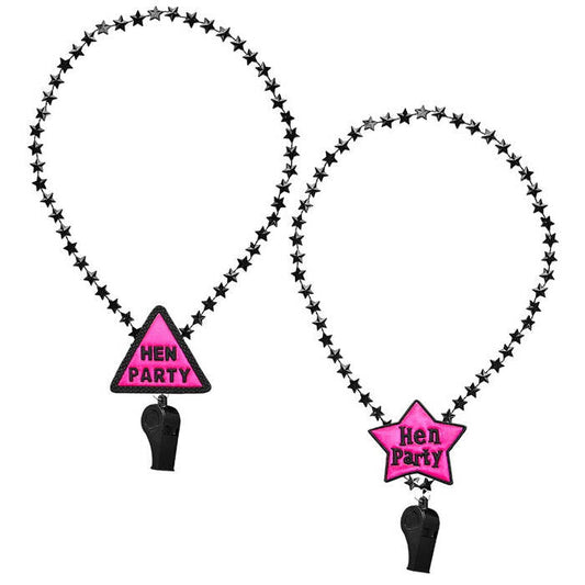 Hen Party Whistle Necklace 2 Styles Ass.