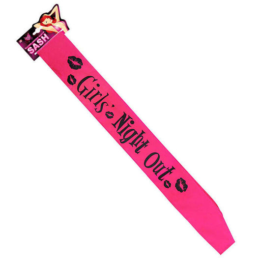 Girls Night Out Sash Satin