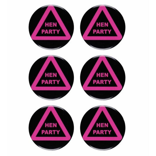 Set Of 6 Hen Party Pins