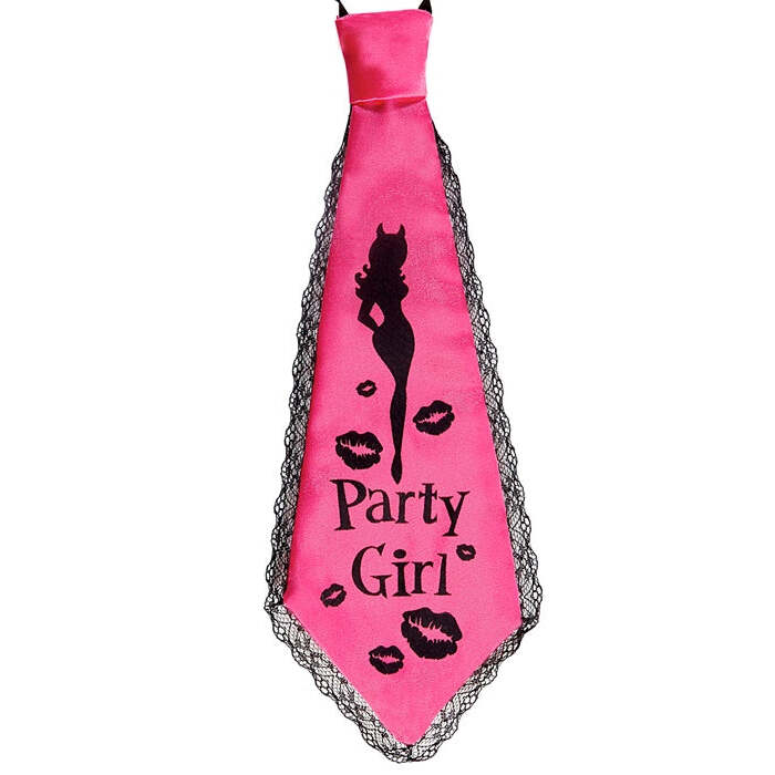 Party Girl Necktie Satin & Lace