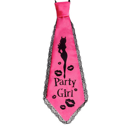 Party Girl Necktie Satin & Lace
