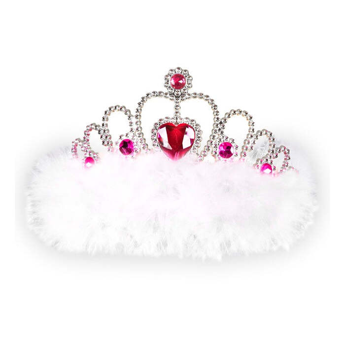 Girls Night Out Tiara With Gems & Marabou