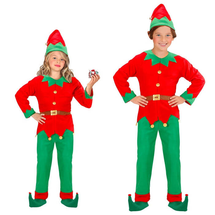 Santa'S Little Helper Elf  Coat With Belt, Pants, Hat 