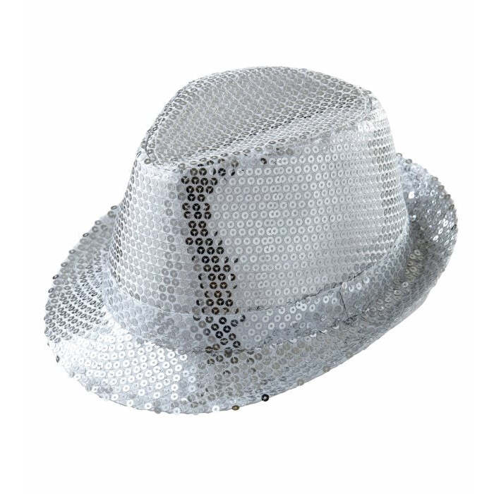 Silver Sequined Fedora
