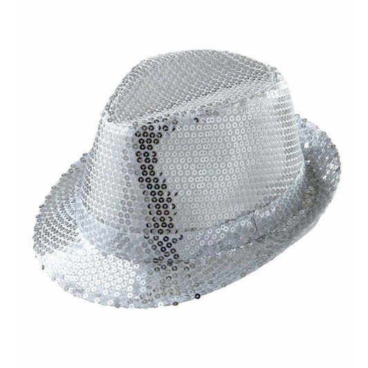 Silver Sequined Fedora