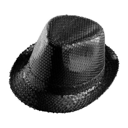 Black Sequined Fedora
