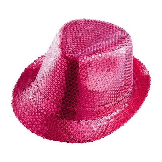 Pink Sequined Fedora