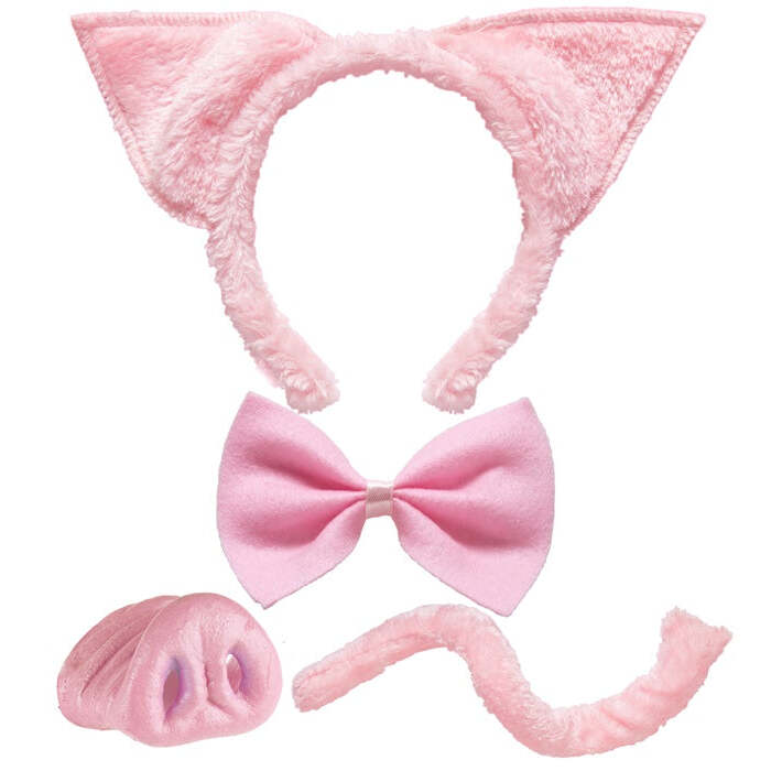 Pig Set  Ears, Nose, Bow Tie, Tail 