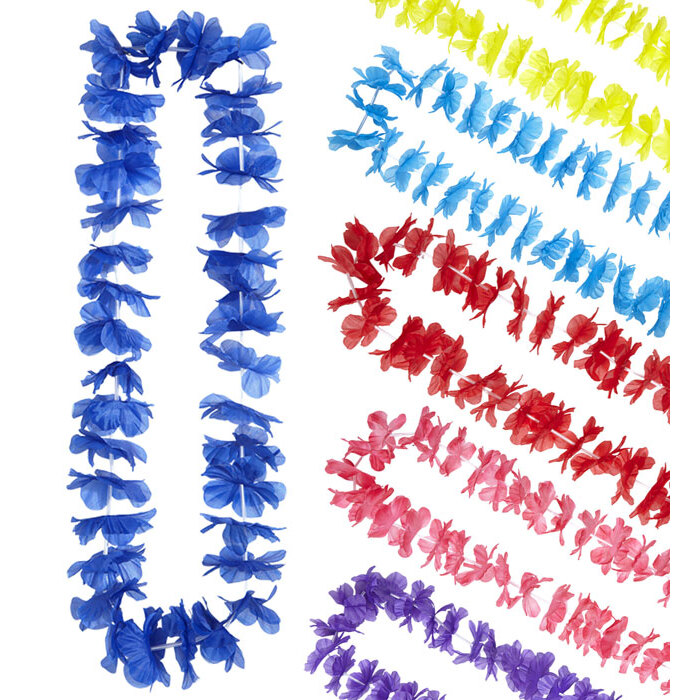 Unicolor Hawaiian Lei 6 Colors Ass.