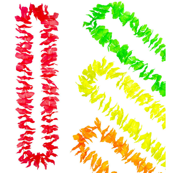 Neon Color Hawaiian Lei 4 Colors Ass.