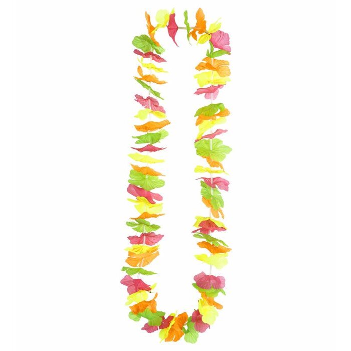 Neon Multicolor Hawaiian Lei