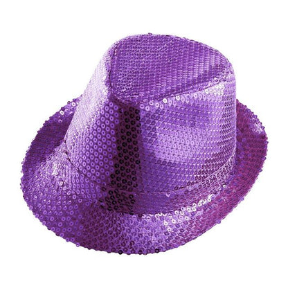 Purple Sequined Fedora