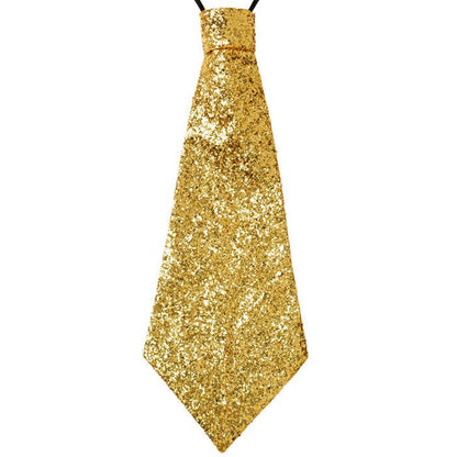 Gold Lurex Necktie With Elastic