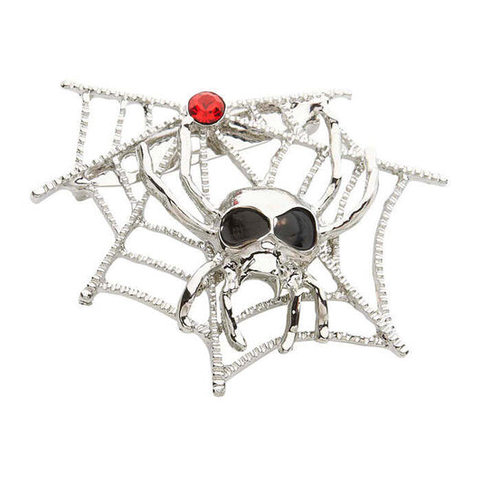 Spiderweb & Spider Brooches