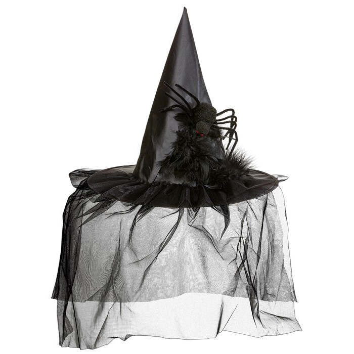 Witch Hats With Tulle, Feathers &Spider