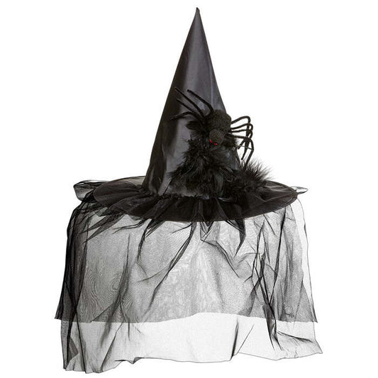 Witch Hats With Tulle, Feathers &Spider