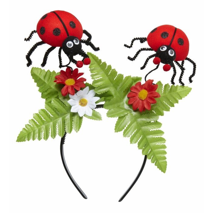 Ladybug Head Boppers With Flowers