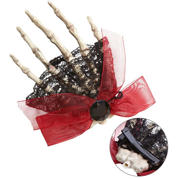 Skeleton Hand Brooch / Hair Clip