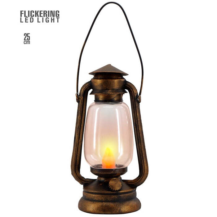 Lantern With Flickering Led Light 
