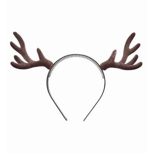 Flocked Reindeer Horns