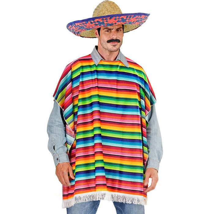 Mexican  Poncho, Sombrero 