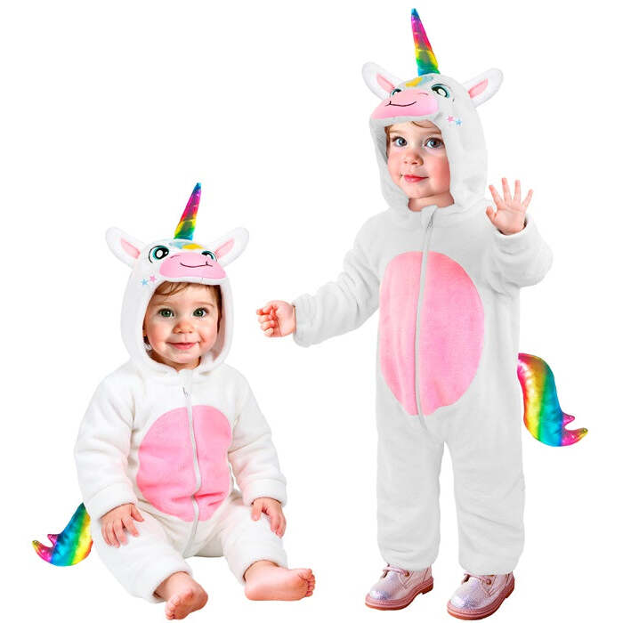 Unicorn Plush Velvet  Hooded Jumpsuit 