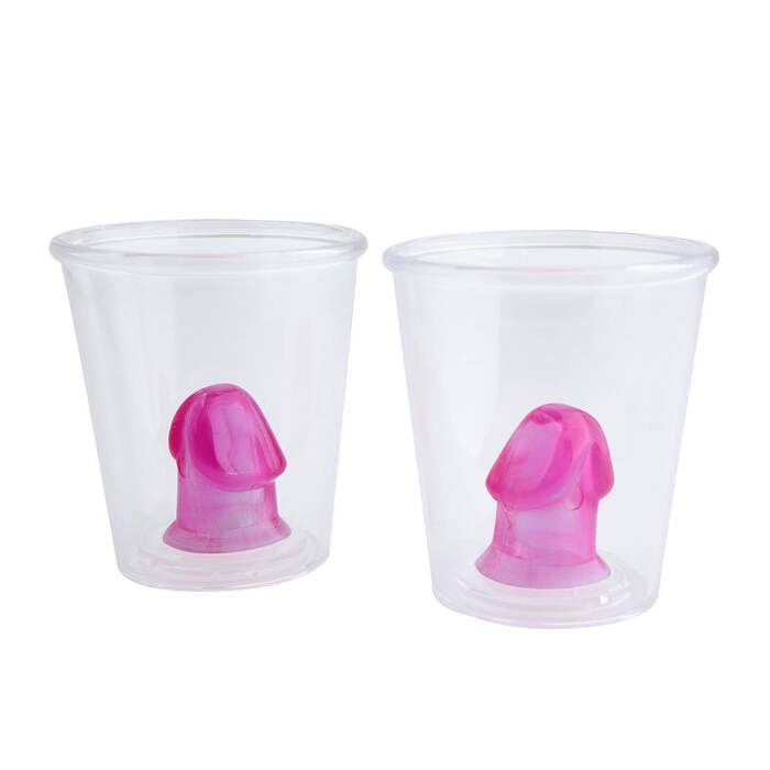 Set Of 2 Willy Shot Glasses