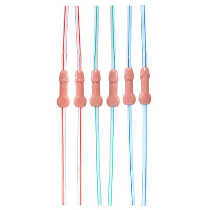 Set Of 6 Willy Sipping Straws