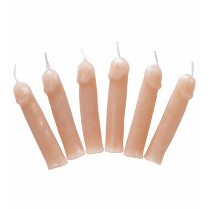 Set Of 6 Willy Party Candles