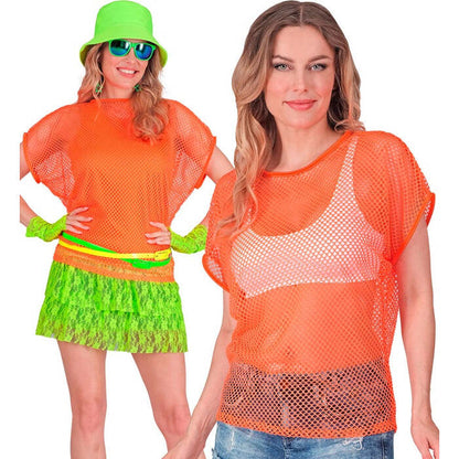 Neon Orange Net T-Shirt